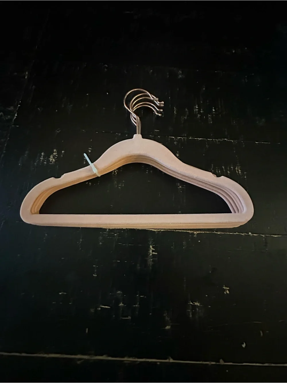 Set of 5 Velvet Non-Slip Toddler Closet Hangers - Blush Pink (Set)